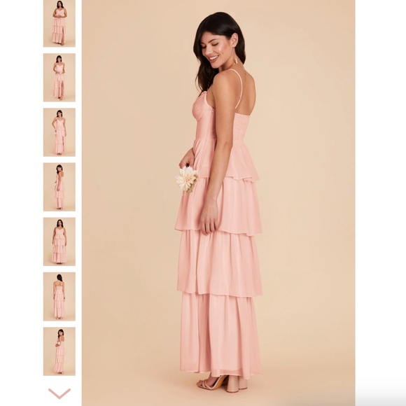 Birdy Grey Lola Chiffon Dress - Blush Pink Sz S - Picture 3 of 5